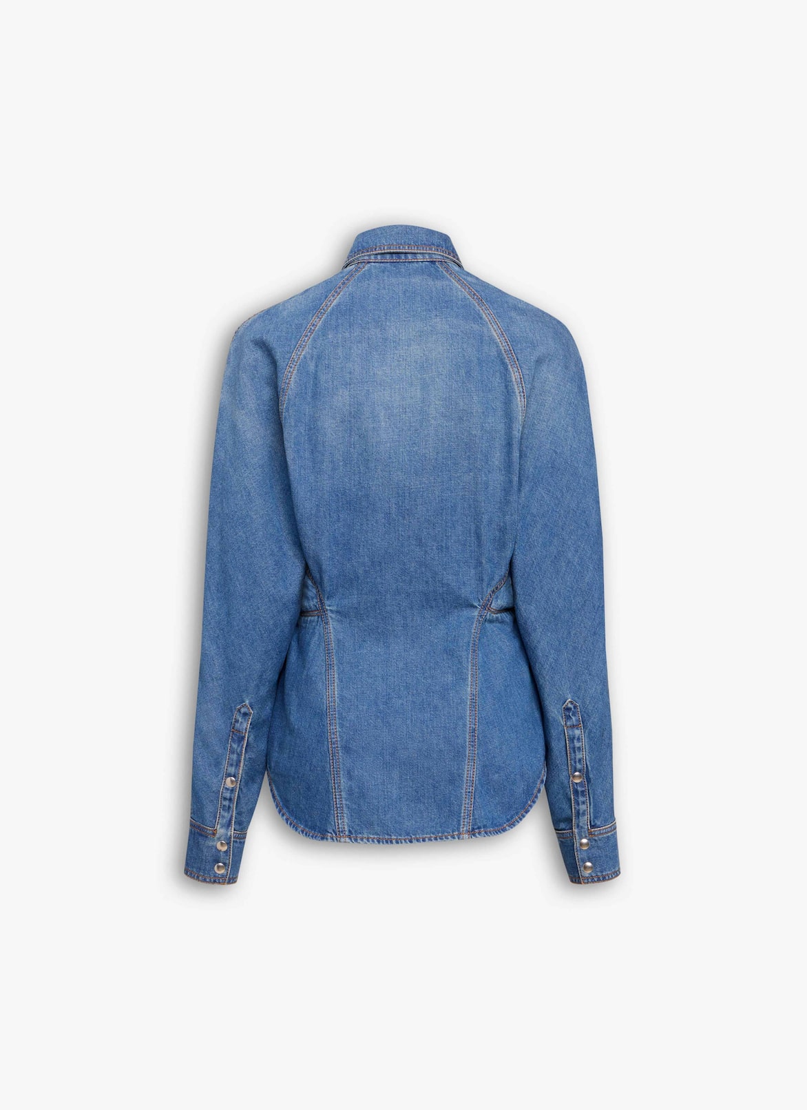 CAMISA REDONDA DE DENIM ALAÏA MINERAL CAMISA REDONDA DE DENIM